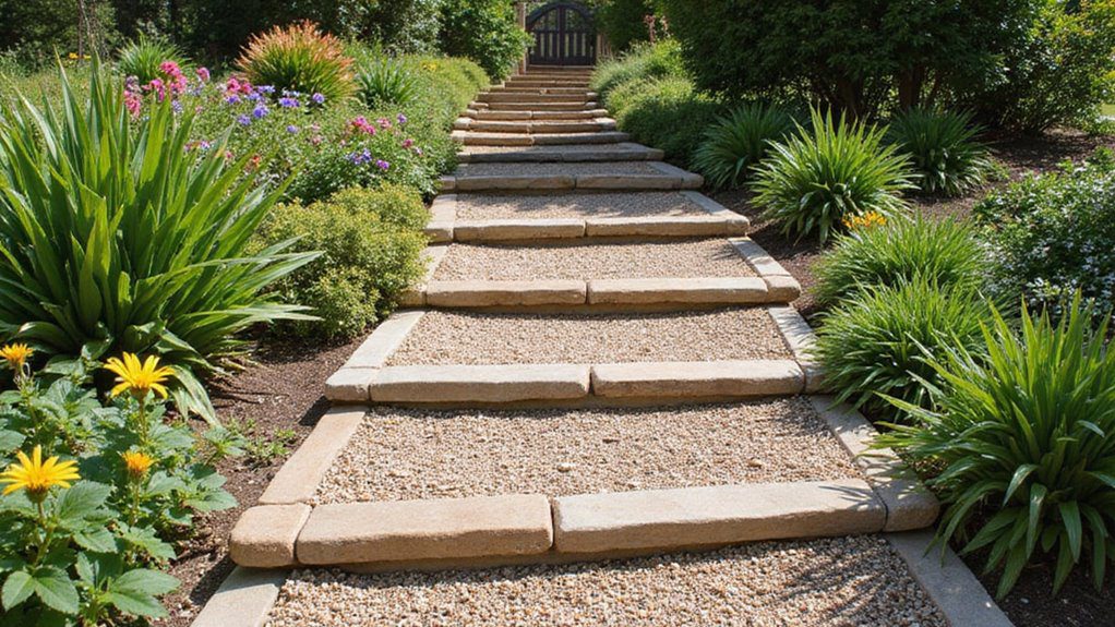 granite stair pathway construction