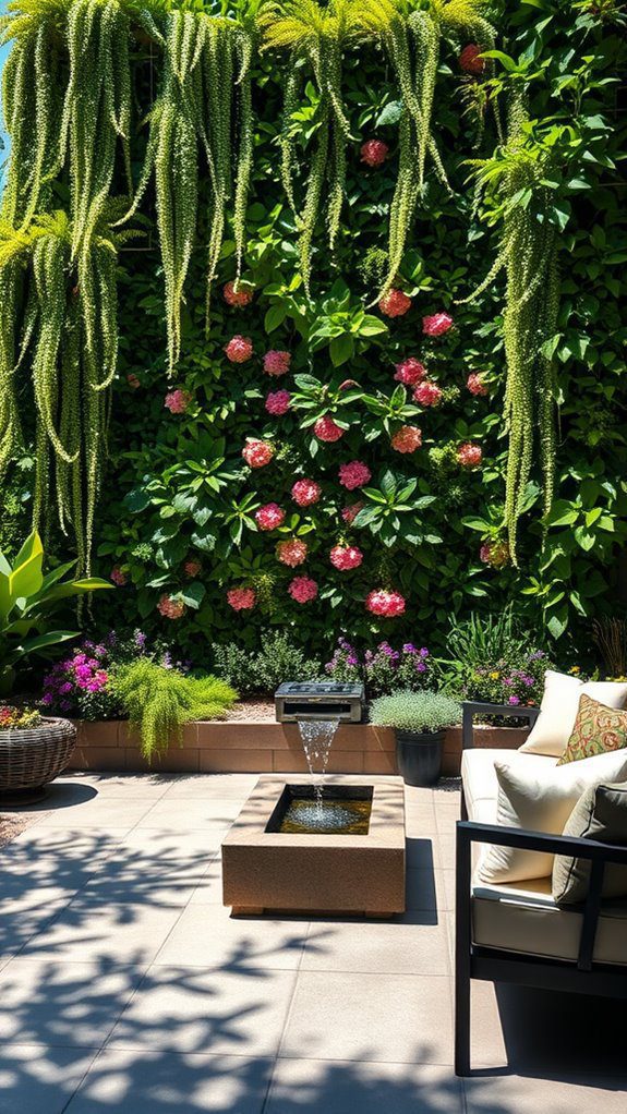 greenery filled wall landscapes