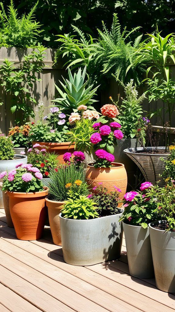 grow plants in containers