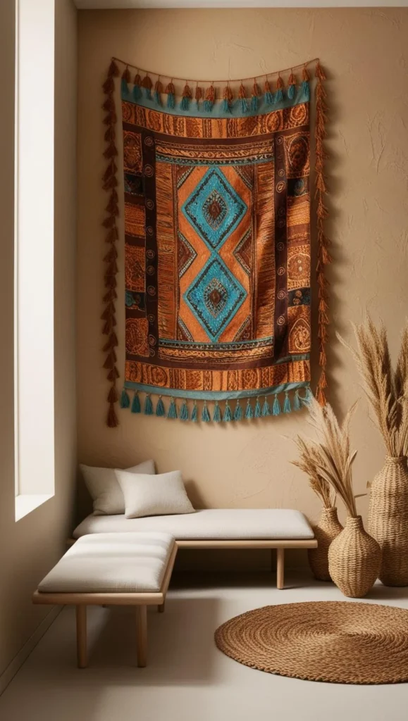 Handmade fabric tapestry