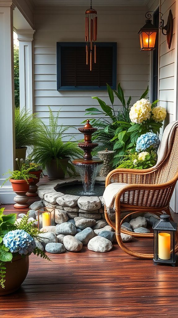 install a decorative fountain