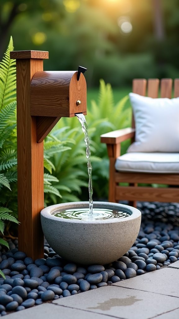 install a tiny fountain
