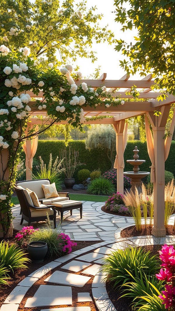 inviting outdoor relaxation area