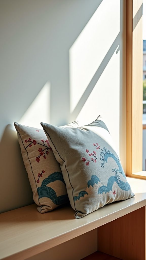 japanese motif decorative cushions