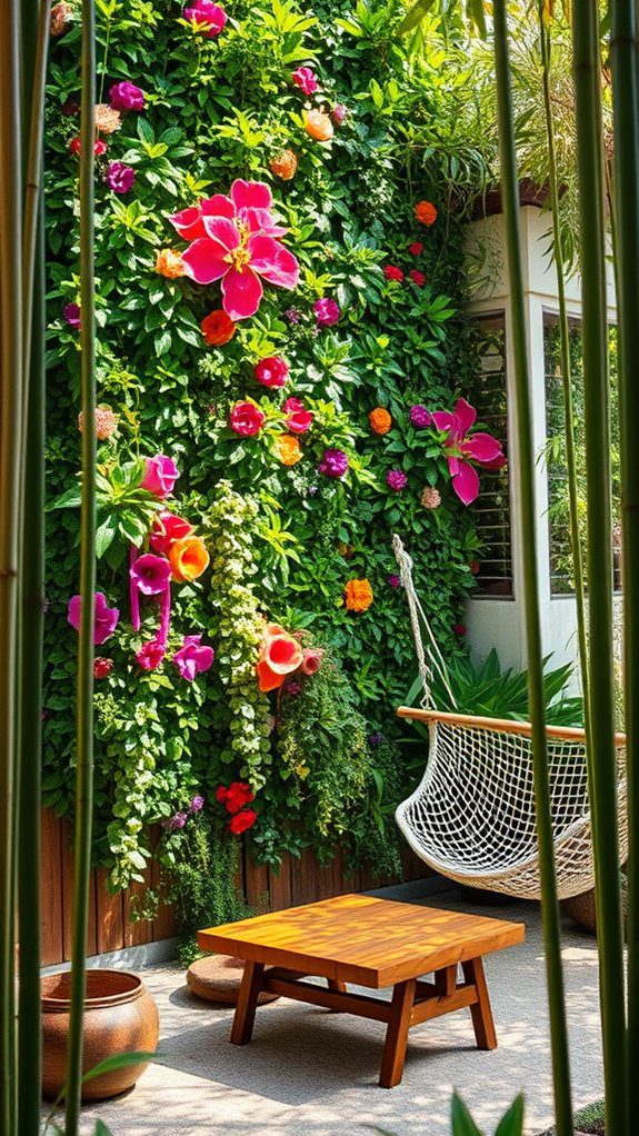 lush colorful plant display