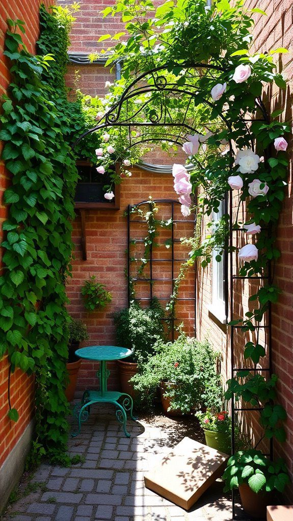 lush vertical garden growth