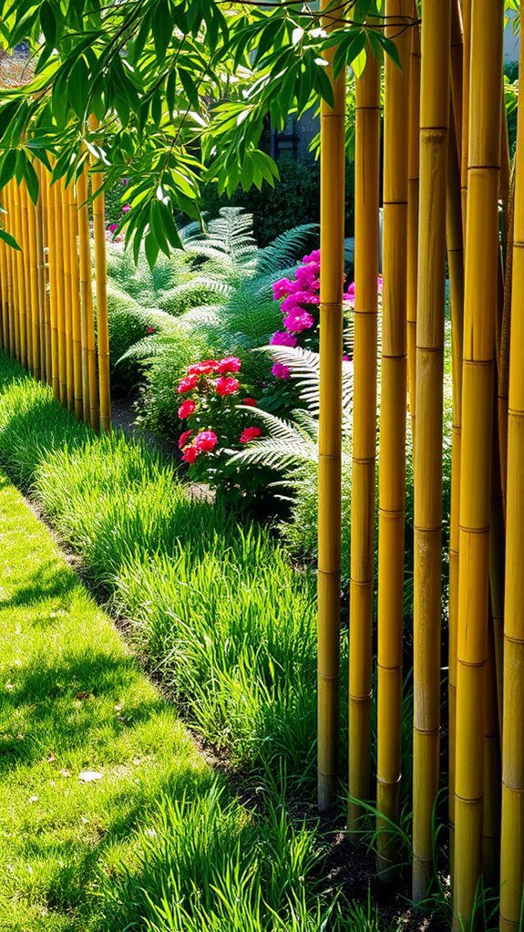 natural bamboo fencing design