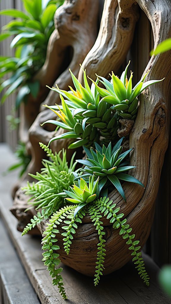 natural decor with plants