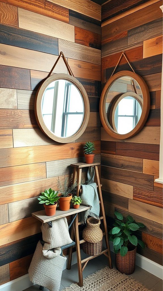 natural textured wood boards