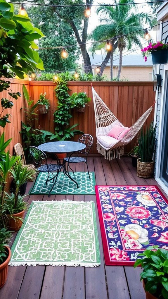 outdoor rugs for space definition