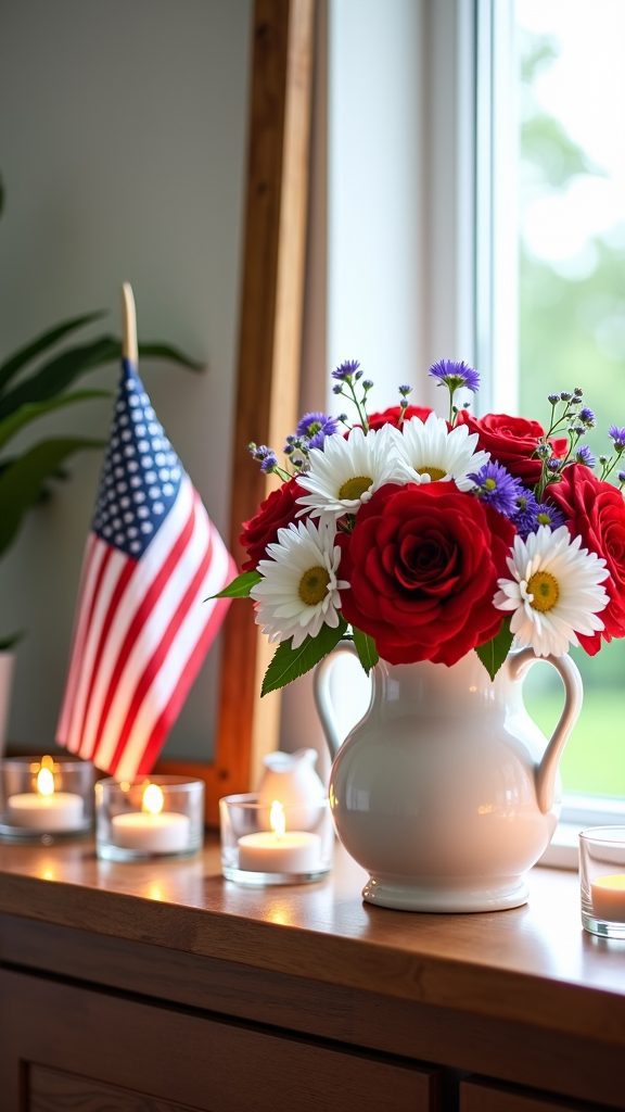 patriotic mantel decorations celebration