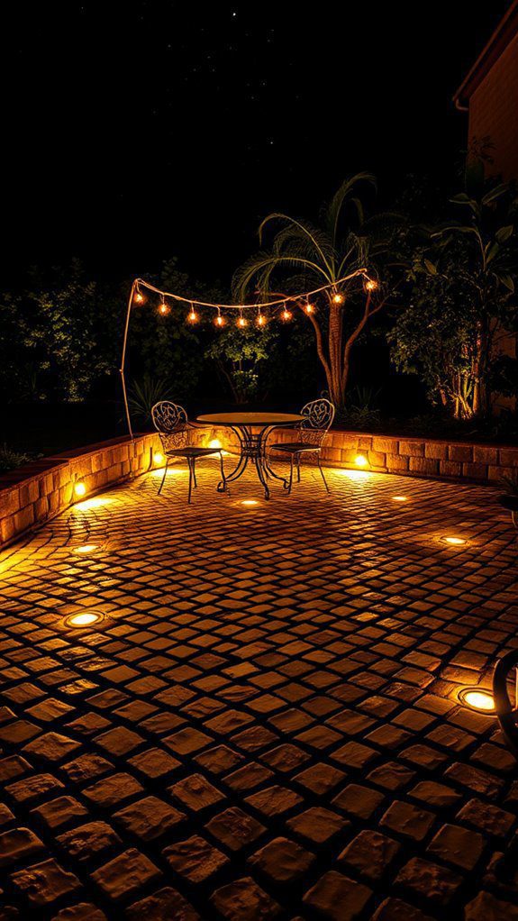 paved night ambiance lighting