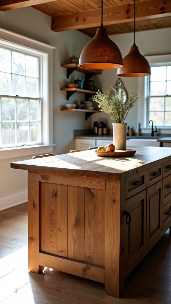 reclaimed wood farmhouse island