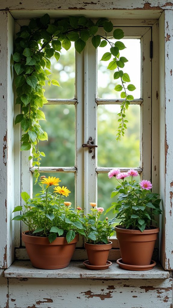 repurposed decorative garden planters