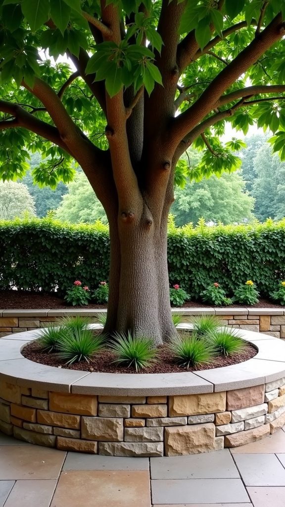 retaining wall tree center