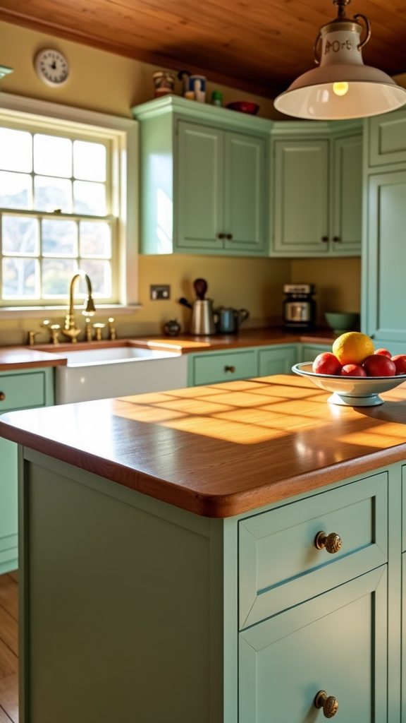 retro charm kitchen island