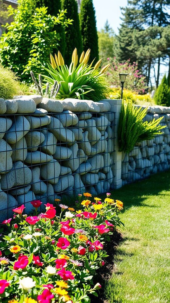 rock filled wire mesh structures