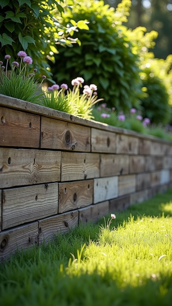 rustic natural weathered sleepers