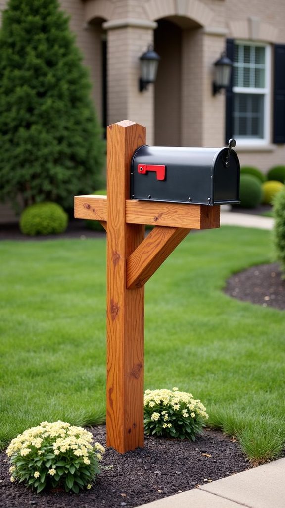 rustic wooden sign post