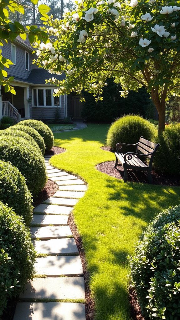 select gradually maturing shrubs