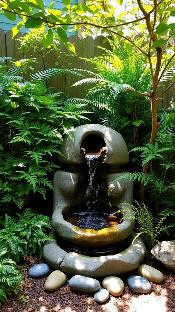 serene miniature water elements