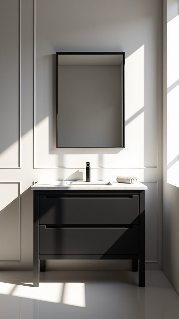 sleek contemporary bathroom centerpiece