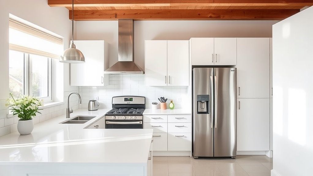 sleek minimalist white design