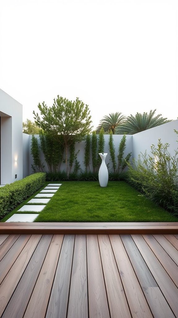 sleek simple outdoor space