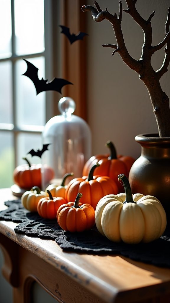 spooky halloween mantel decorations