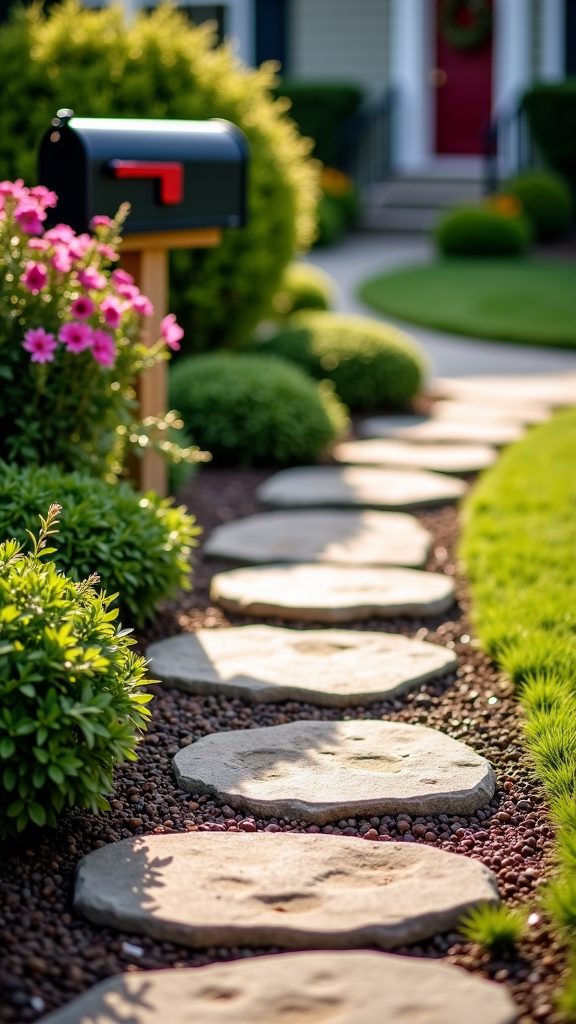 stepping stones decorative edging