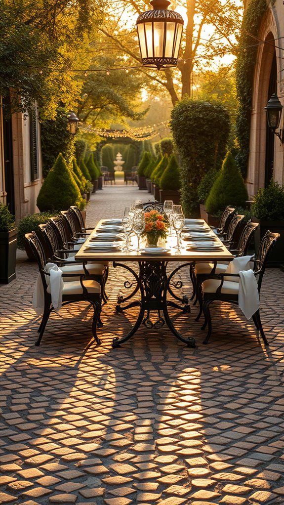 stylish alfresco dining area