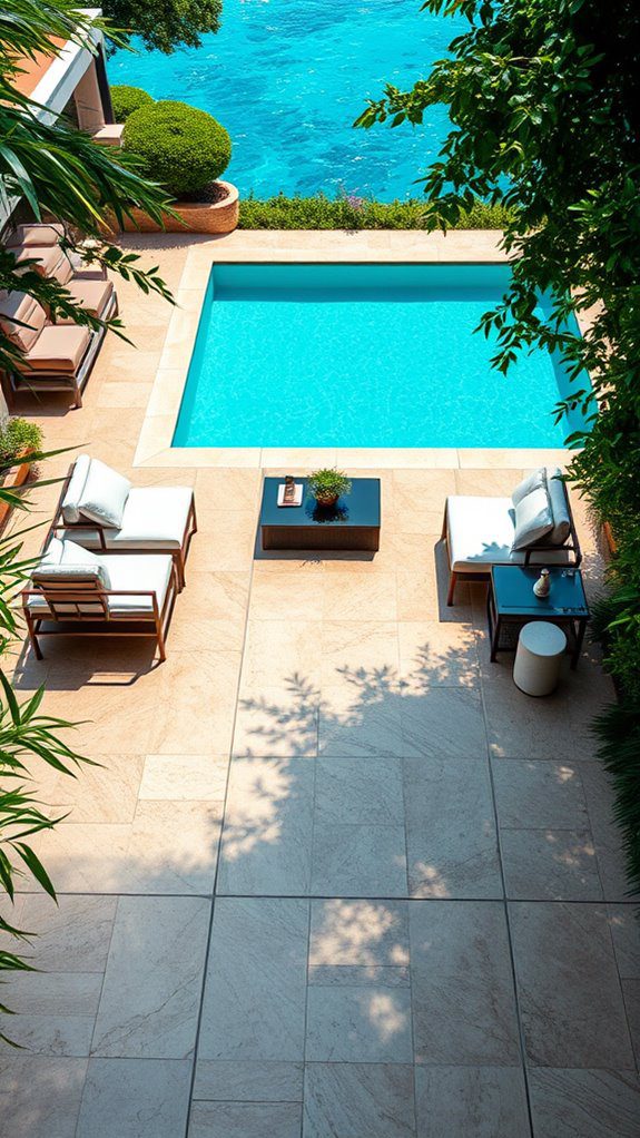 stylish and functional pool deck
