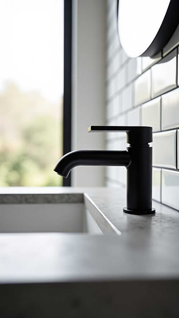 stylish black finish hardware