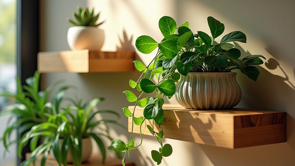 stylish floating shelf arrangements