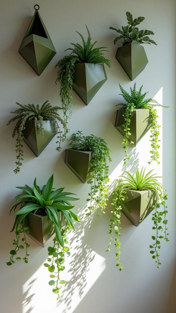 stylish geometric plant holders