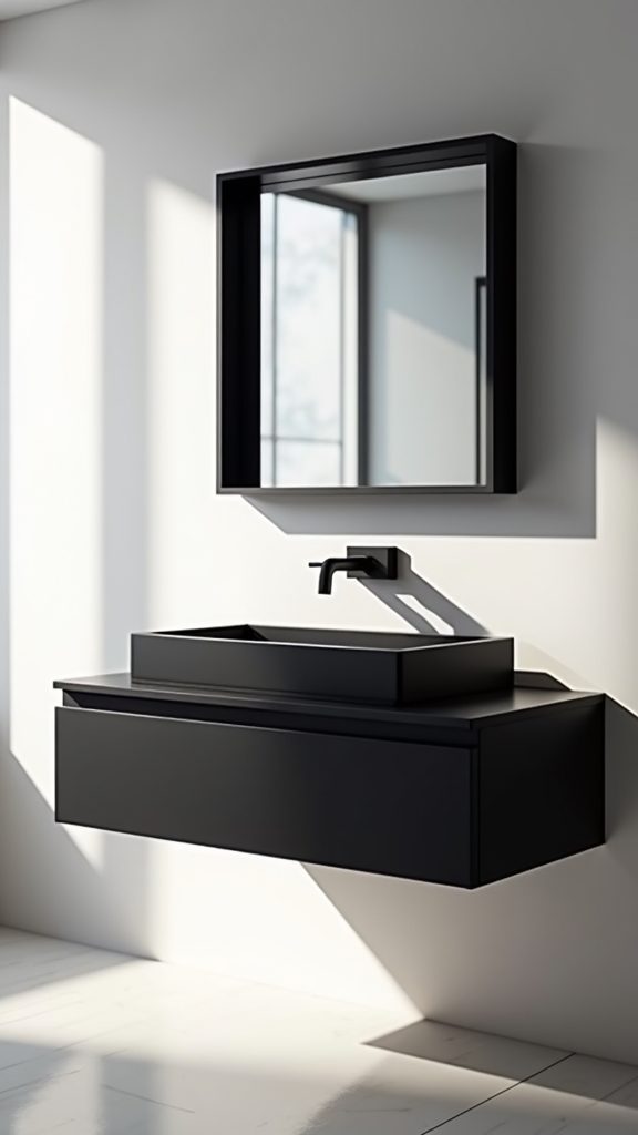 stylish suspended bathroom furniture