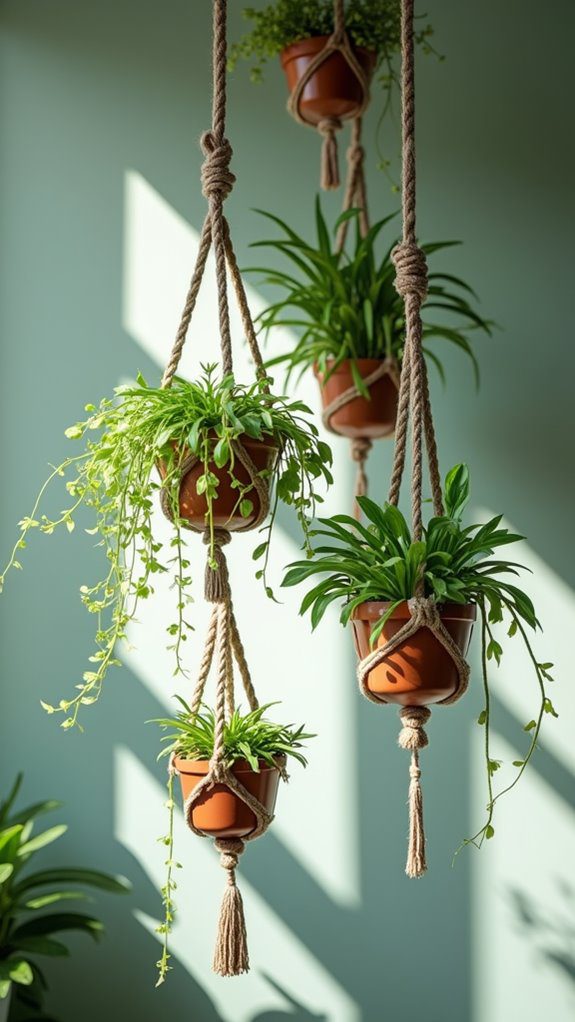 suspended plant display art