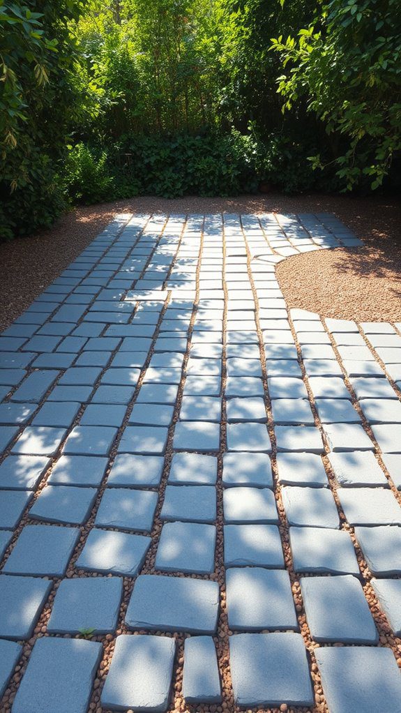 textured adoquinado and gravel