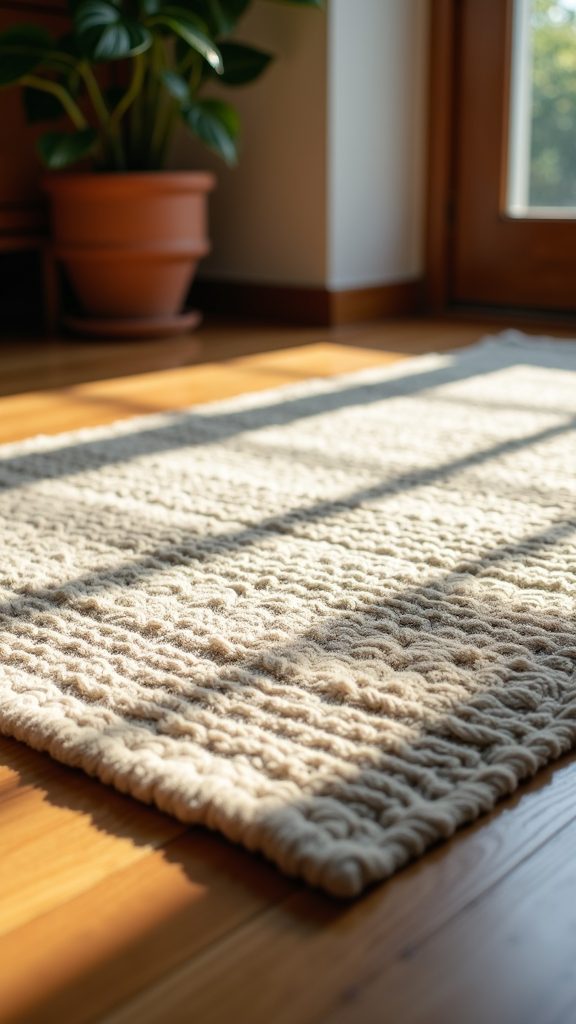textured handwoven wool rugs