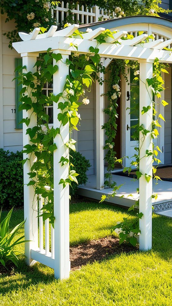 trellis installation for climbers