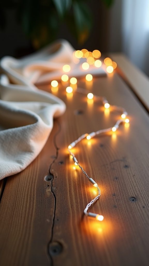 twinkling decorative string lights