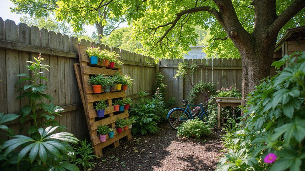 upcycled garden materials usage