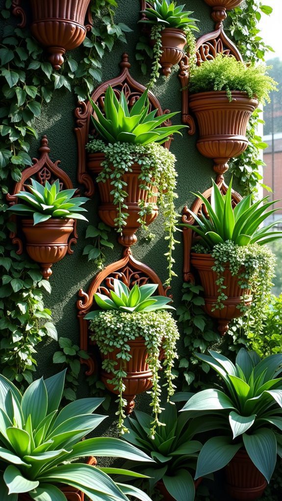 vertical garden art display