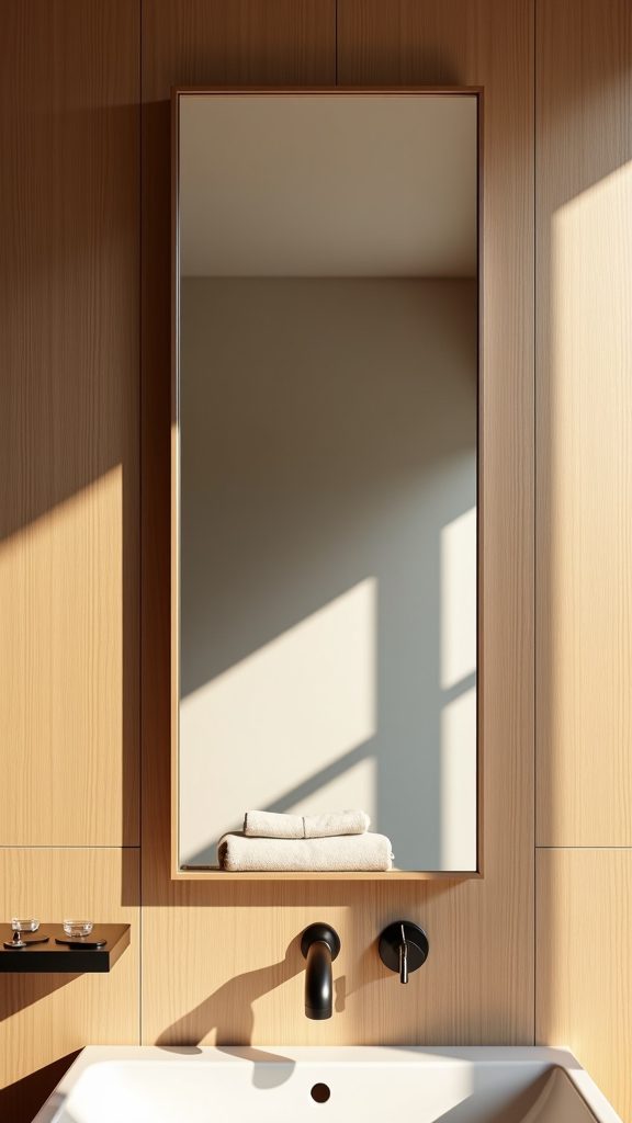 vertical shaped reflective surfaces