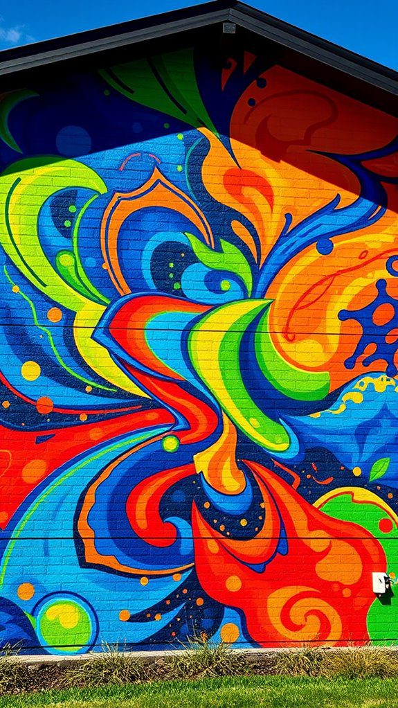 vibrant artistic wall art