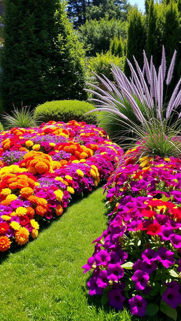 vibrant floral garden display