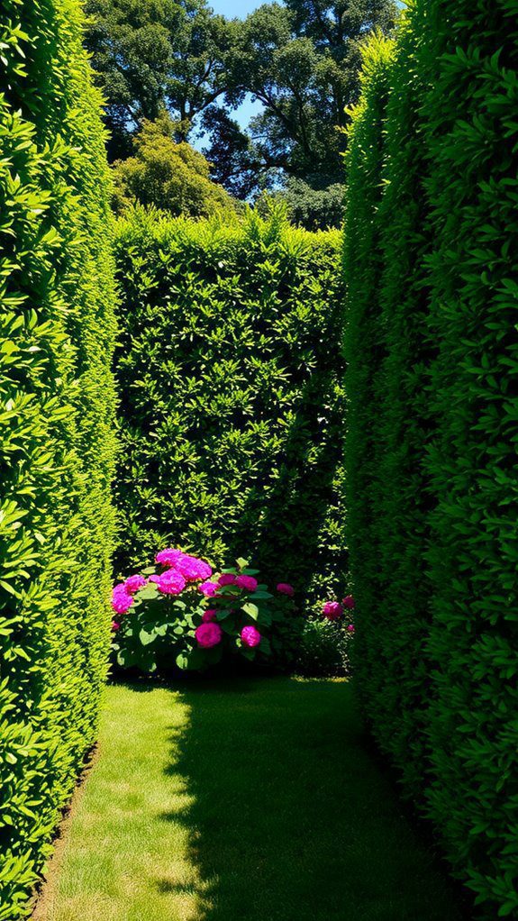 vibrant flourishing green hedges