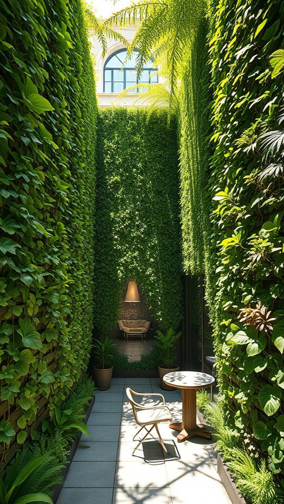 vibrant foliage covered walls