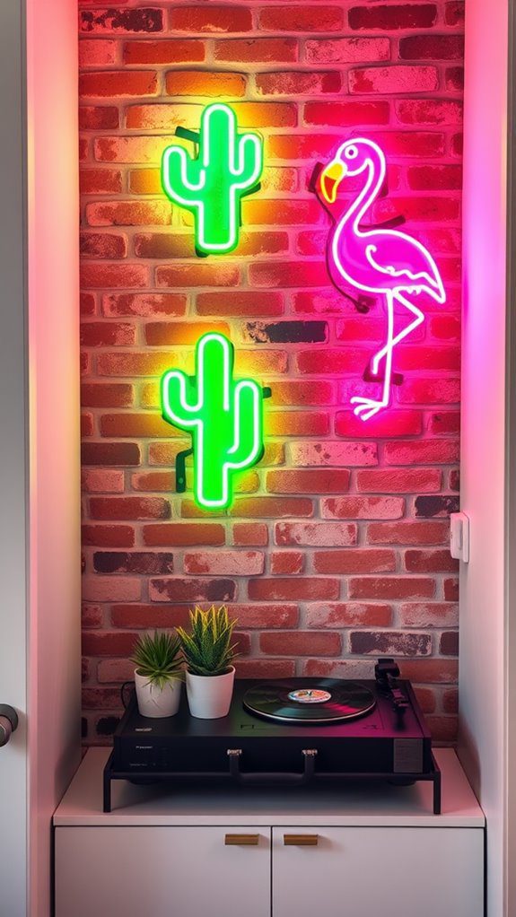vibrant illuminated signage designs