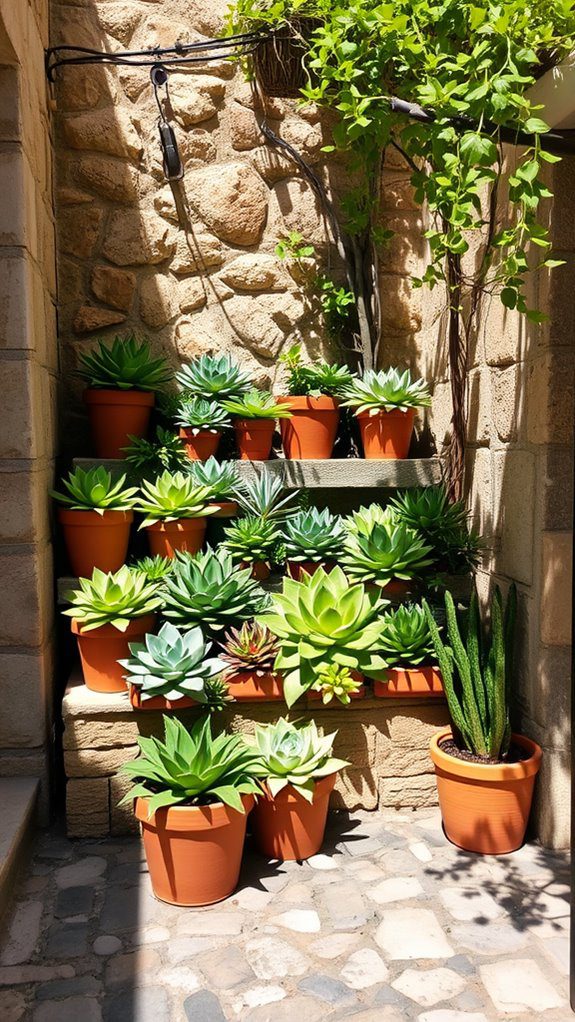 vibrant succulent arrangements showcased